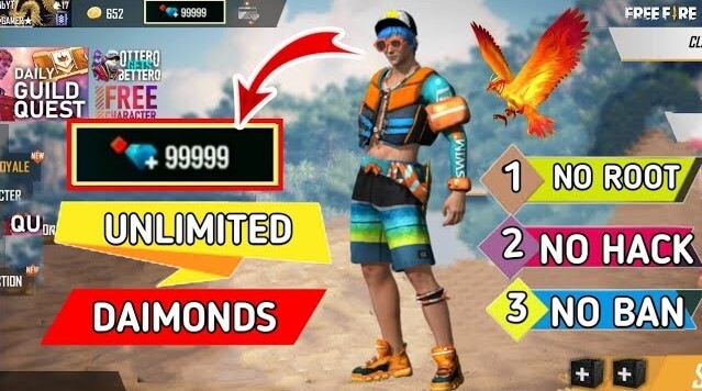 Free Fire 99999 Gold Coins And Diamonds Hack Without Human Verification